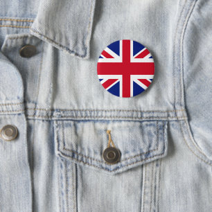 Platinum Jubilee British Union Jack Flag 2 Inch Round Button