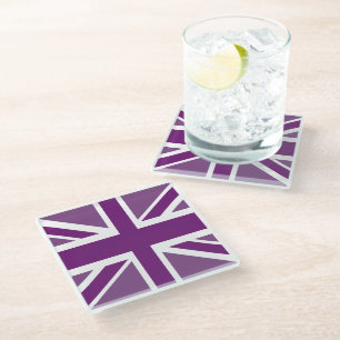 Platinum Jubilee British Union Jack Flag Glass Coa Coaster