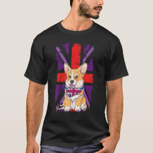 Platinum Jubilee Corgi Puppy 2022 & Union Jack For T-Shirt