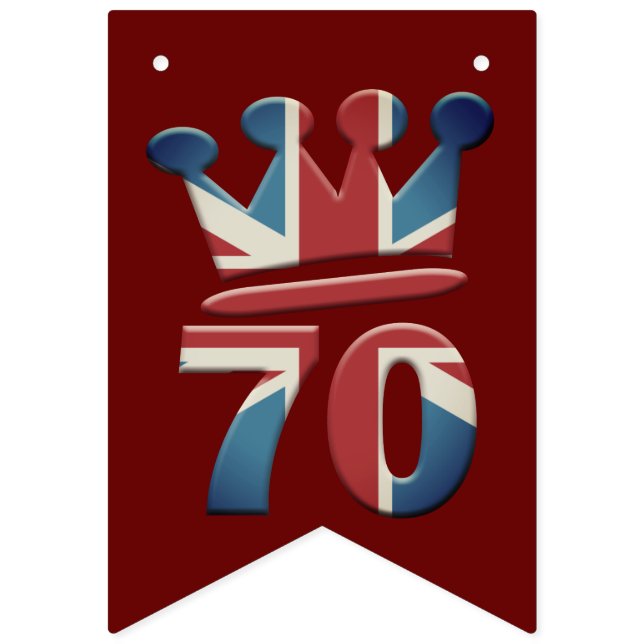 Platinum Jubilee Queen Elizabeth 70 years Bunting  Bunting Flags (First Flag)