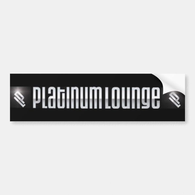 Platinum Lounge Bumper sticker (black) (Front)