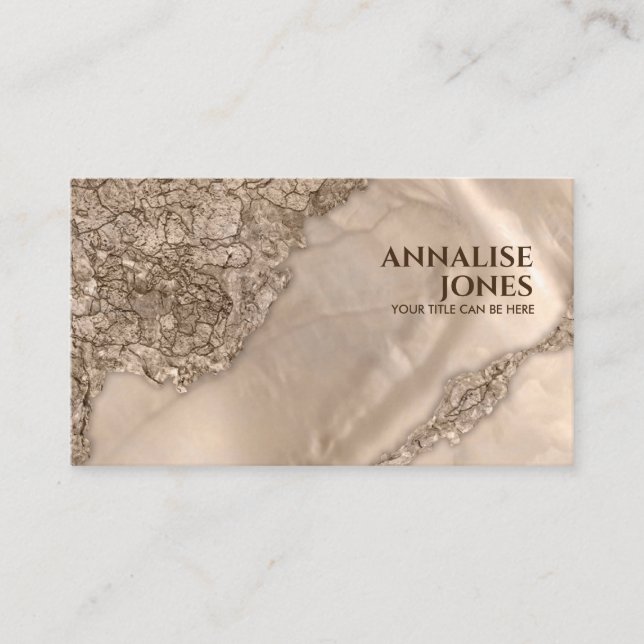 Platinum Pearl Mixed media abstract Business Card (Front)