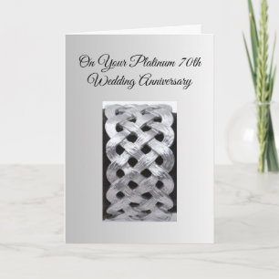 Platinum Personalised 70th Wedding Anniversary Card
