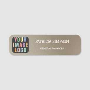Platinum Plain Colour: Company Logo, Name Job Titl Tag