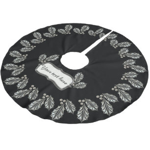 Platinum Silver Holly Tree Skirt