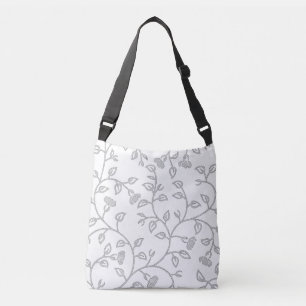 Platinum, Snow Drift, Star Dust decorative Design. Crossbody Bag