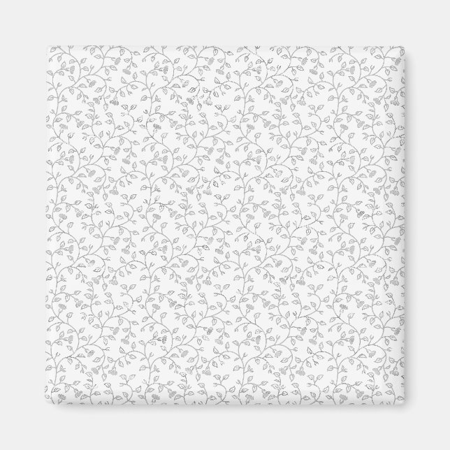Platinum, Snow Drift, Star Dust decorative Design. Magnet (Front)