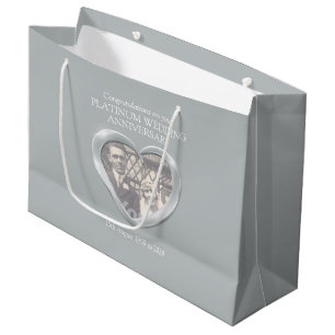 Platinum wedding anniversary gift bag