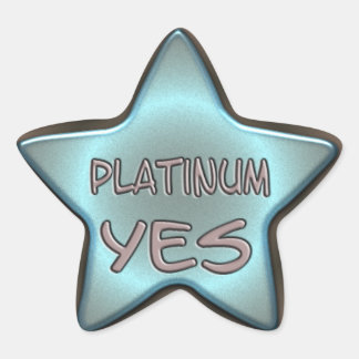 Platinum Yes Star Sticker