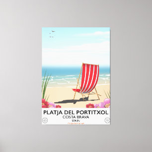 Platja del Portitxol, Costa Brava, Spain Canvas Print