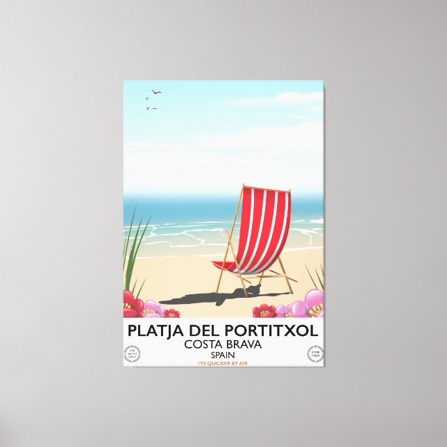 Platja del Portitxol, Costa Brava, Spain Canvas Print (Front)