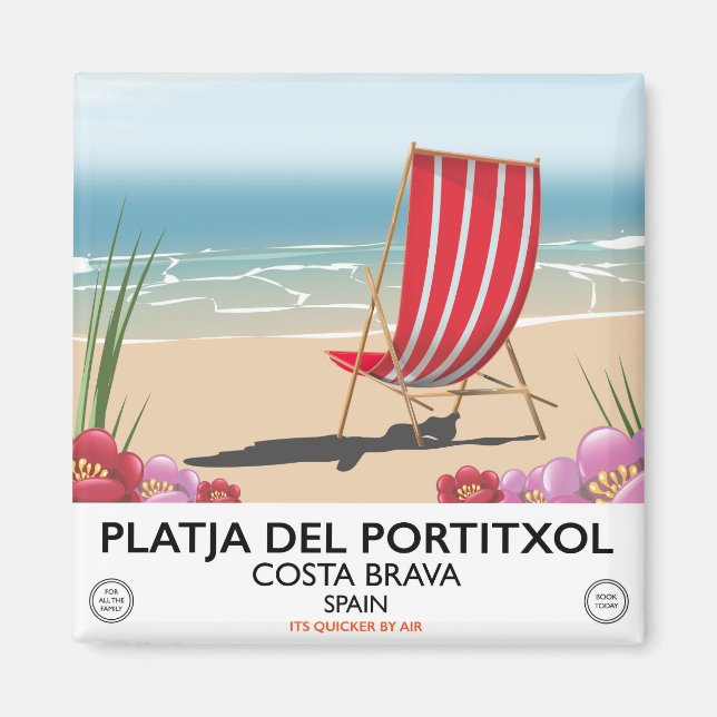 Platja del Portitxol, Costa Brava, Spain Magnet (Front)