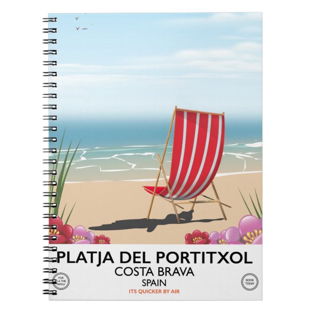 Platja del Portitxol, Costa Brava, Spain Notebook (Front)