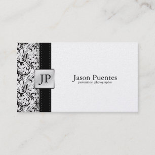 Platnium Damask Photography Business Card