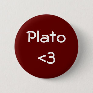 Plato <3 2 inch round button