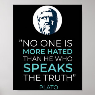 Plato Ancient Greek Philosophy Quote Poster