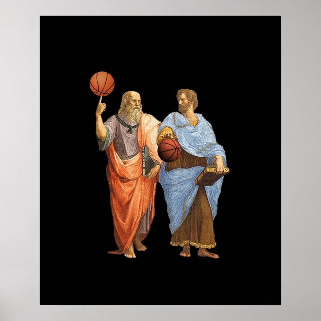 Plato and Aristotle in Epic Basketball Match Poster (Front)