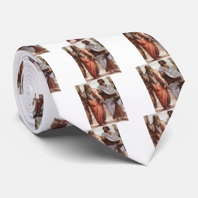 Plato and Aristotle Tie (Rolled)