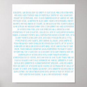 Plato Philosophy Quote Poster
