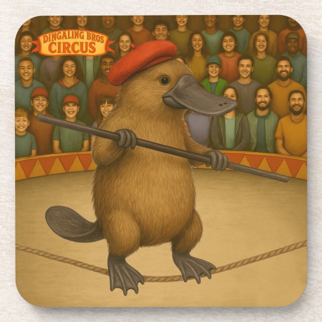Plato platypus tightrope walker coaster (Front)