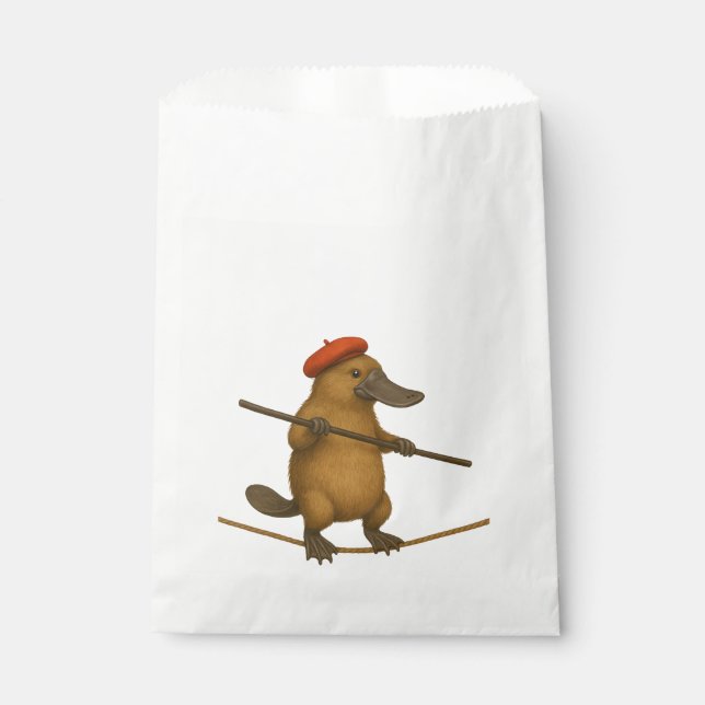 Plato platypus tightrope walker favour bag (Front)