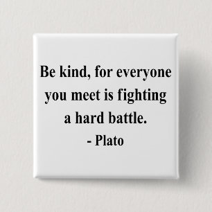 Plato Quote 1a 2 Inch Square Button