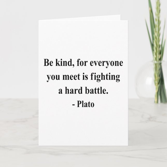 Plato Quote 1a Card (Front)
