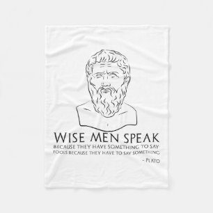 Plato Quote On Wise Men And Fools - Ancient Greek Fleece Blanket