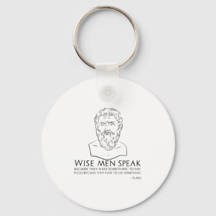 Plato Quote On Wise Men And Fools - Ancient Greek  Keychain