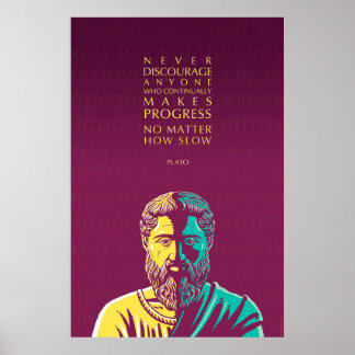 Plato quote: Progress Poster