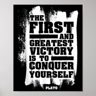 Plato Stoic Mindfulness Quote Stoicism Philosophy  Poster