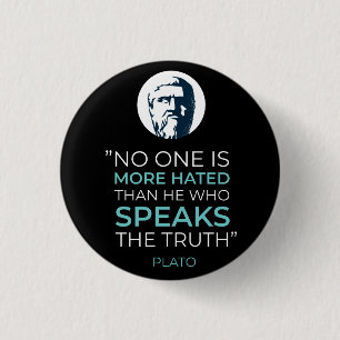 Plato Truth Philosophy Quote 1 Inch Round Button