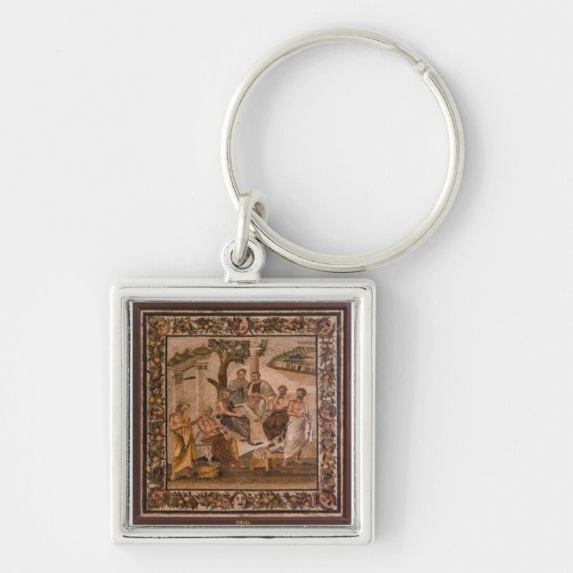 Plato's Academy mosaic Keychain (Front)