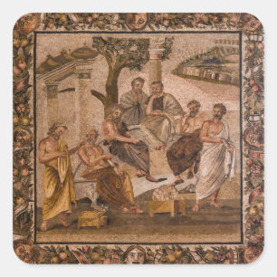 Plato's Academy mosaic Square Sticker