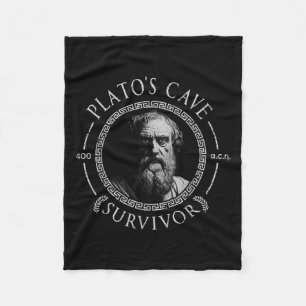 Platos Cave Survivor Ancient Philosophy Philosophe Fleece Blanket