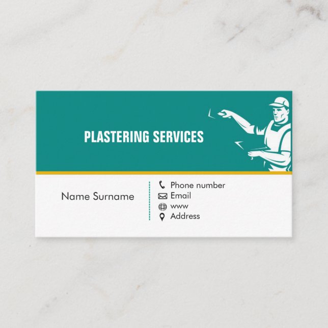 Plâtrage de la carte d'entreprise de services (Devant)
