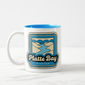 Platte Bay 70s Retro Michigan Vintage Two-Tone Coffee Mug