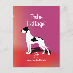 Plattendogge Weihnachtskarte Postcard