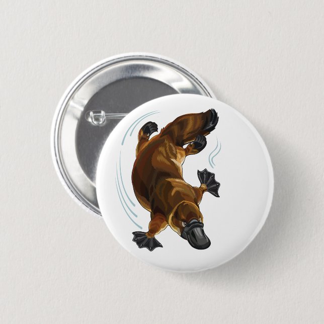 platypus 2 inch round button (Front & Back)