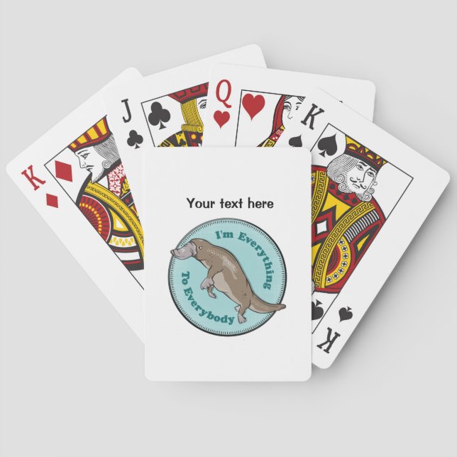 Platypus Australian Mammal Playing Cards (Back)