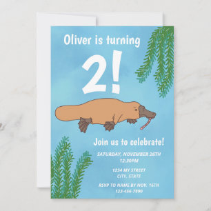 Platypus Birthday Invitation