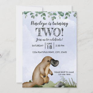 Platypus Birthday Invitation