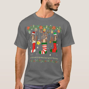 Platypus Christmas Stocks Xmas Lights Pajama Match T-Shirt