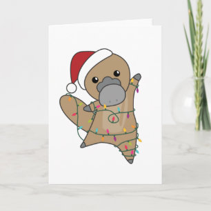 platypus Christmas Tabes Sweet Animals Card