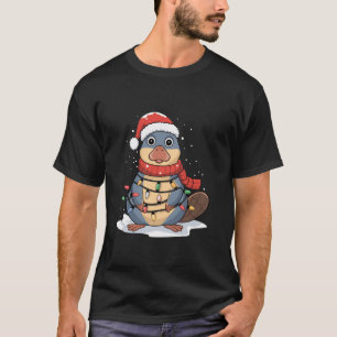 Platypus Christmas Tree Santa Hat Lights Xmas Plat T-Shirt
