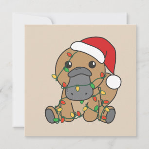 Platypus Christmas Winter Animals Holiday Platypus