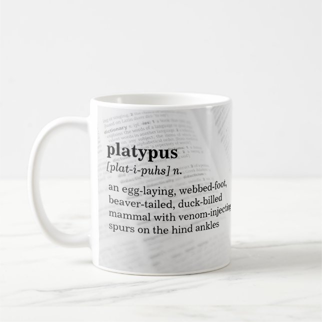 Platypus Defintion Mug (Left)