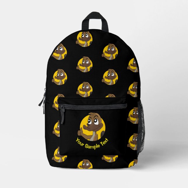 Platypus giving thumbs up   printed backpack (Front)