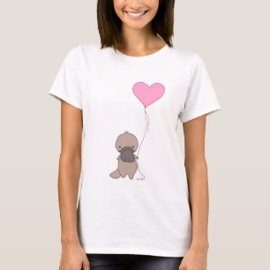 Platypus Holding Heart Balloon T-Shirt