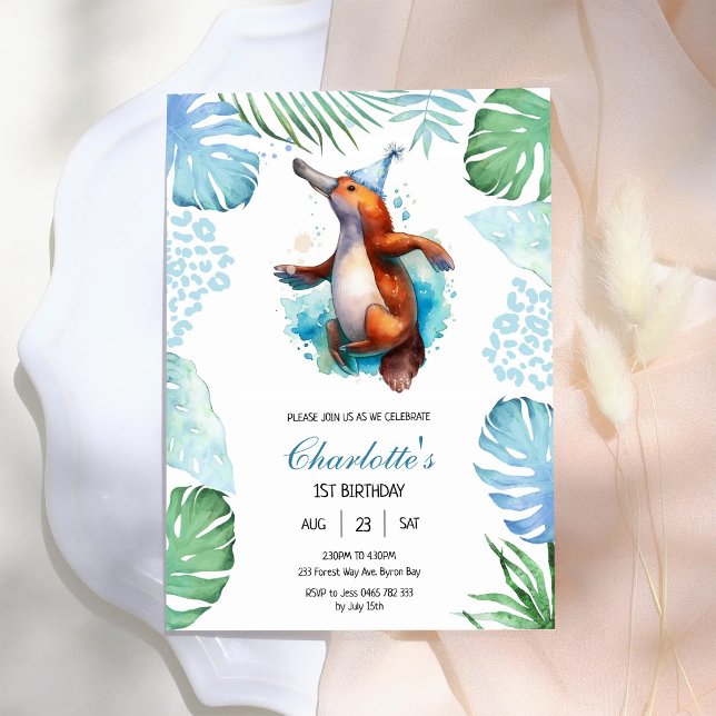 Platypus Kids Birthday Invitation (Creator Uploaded)